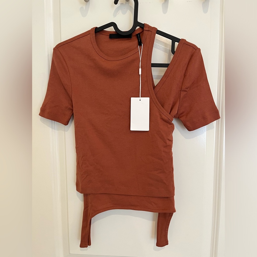 NWT Helmut Lang cutout T